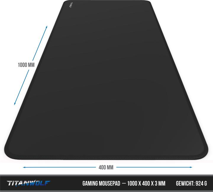 Immagine prodotto Titanwolf Tappetino per mouse da gioco, tappetino per mouse da gioco oversize 1000x400 mm, tappetino da (3XL)