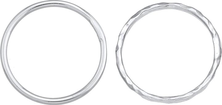 Produktbild Elli Ring Stapelringe Stacking Bandring 2er Set 925 Silber (58, 925 Silber)