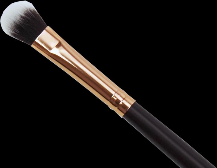 Immagine prodotto Pennello per ombretto piatto, ovale con ghiera color rame, manico marrone, pelo sintetico