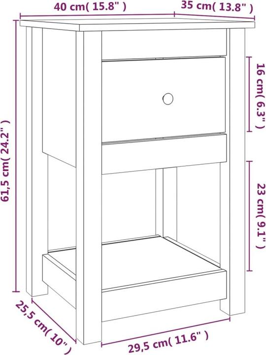 Actual product image VidaXL Elpidio (40 x 35 x 61.5 cm)