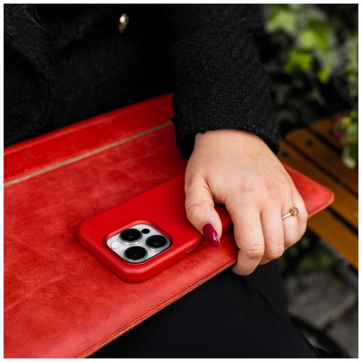 Immagine prodotto Fixed MagLeather fisso | Retro | Apple | iPhone 16 Pro Max | Pelle | Rosso (Apple iPhone 16 Pro Max)