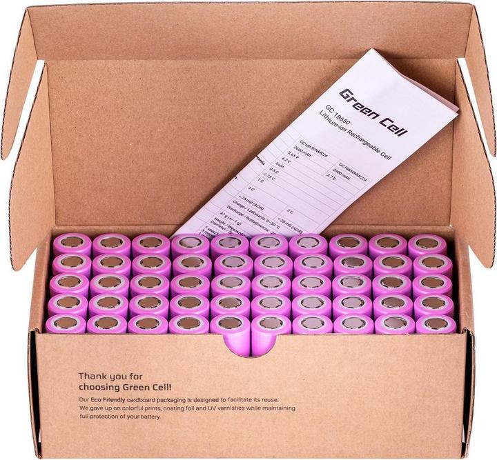 Actual product image GreenCell 50GC18650NMC26 (50 pcs., 18650, 2600 mAh)