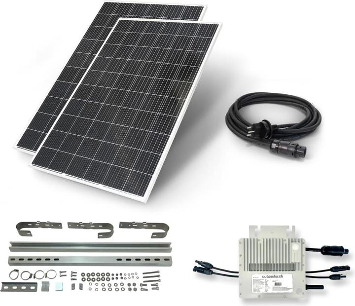 Autosolar Centrale elettrica da balcone con 670 Watt - senza staffa (670 W)