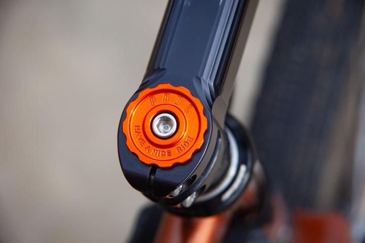 Actual product image Paul Component Engineering Paul Component Stem Cap, 1 1/8", orange
