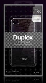 Produktbild more. Duplex Hologram Hardcase für iPhone 4/4S Schwarz (Apple iPhone 4s, Apple iPhone 4)