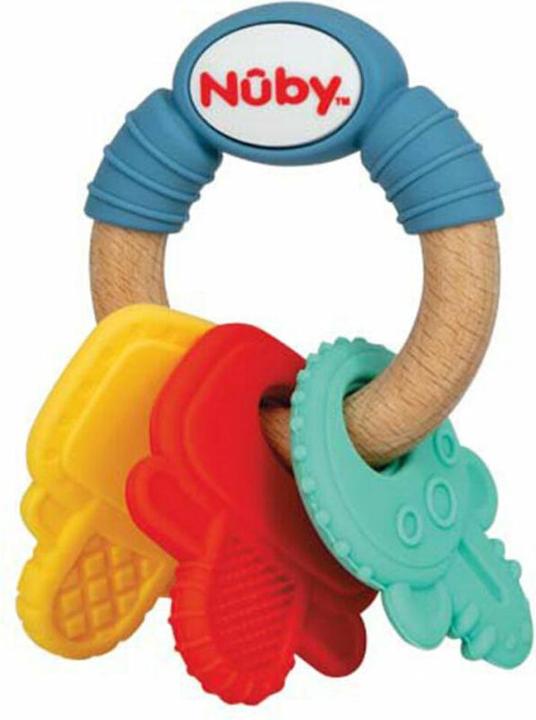 Image du produit Nuby MORDEDOR madera y silicona llaves 3m+ 1 u
