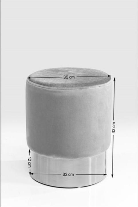 Produktbild Kare Design Hocker Cherry Schwarz Brass Ø35cm