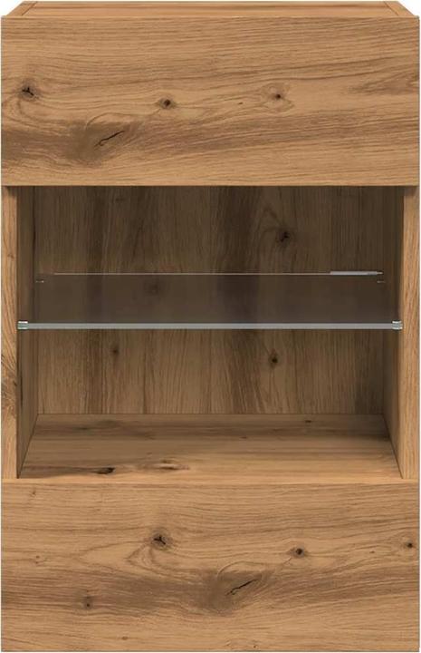 Image du produit VidaXL Meubles TV muraux avec lampes LED 2 pcs. Chêne Artisan Meuble TV suspendu