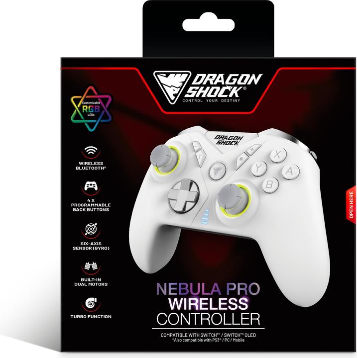 Produktbild DragonShock Controller Nebula Pro Wireless weiss Switch (Switch)