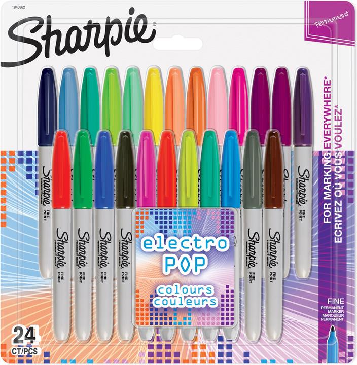 Produktbild Sharpie Marker Fein Rundspitze F (Mehrfarbig, Grau, 1 mm, 24 x)