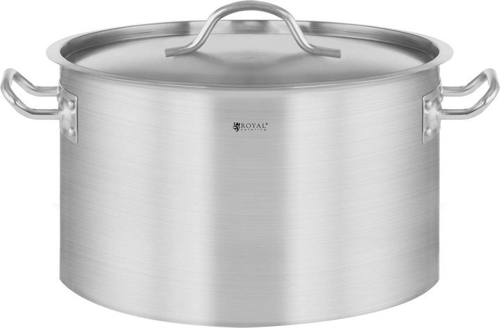 Produktbild Royal Catering Kochtopf Induktion 13 Liter Kochtopf + Deckel Suppentopf Rostfrei Topf Eintopf (30 cm, Kochtopf, Edelstahl)