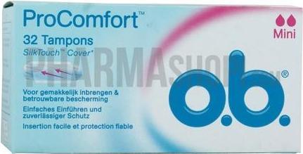 Actual product image o.b. PROCOMFORT MINI tampón 32 u (32 x, Mini)