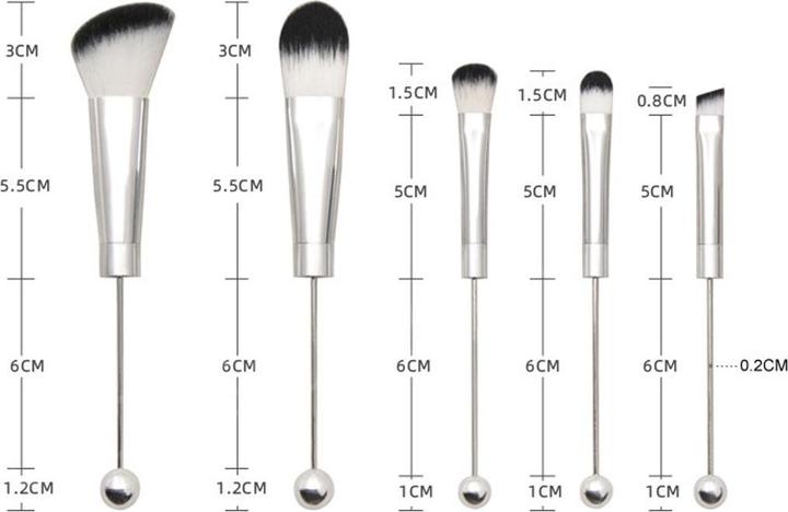 König Design Make up brush set 5 pcs make up brushes cosmetic brushes eyeshadow cosmetics new (Foundation)