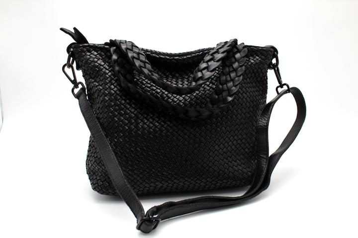 Produktbild Only-Bags.Store Tasche aus gewebtem Leder, Umhängetasche aus weichem Leder, Handtasche aus Leder, Tasche aus
