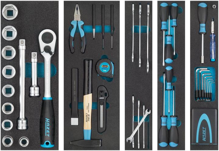 Actual product image HAZET Metal tool box ∙ with assortment 190/79 ∙ 0,5 x 2,8 - 1,2 x 6,5 ∙ 2 - 22 ∙ PH1 - PH3 ∙ PZ1 - … (79 pieces)