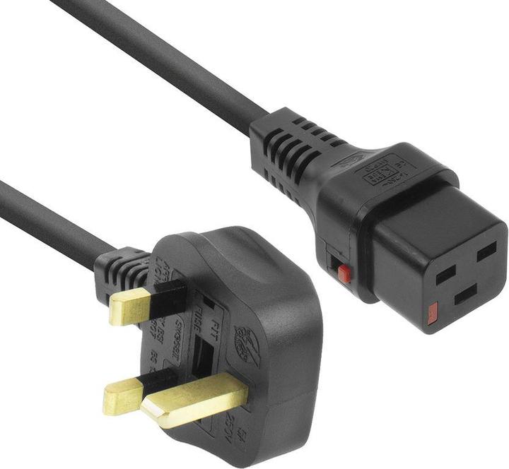 Iec Lock 230V connection cable UK male - C19 lockable 2.00 m (2 m)