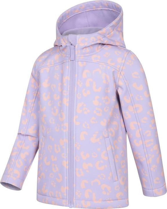Actual product image Mountain Warehouse Childrens/Kids Exodus Printed Water Resistant Soft Shell Jacket (128)