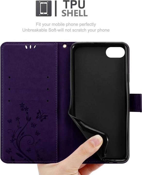 Image du produit Cadorabo Couverture du livre de fleurs (Apple iPhone 7, Apple iPhone 8, Apple iPhone SE (2ème génération), Apple iPhone SE (3ème génération))