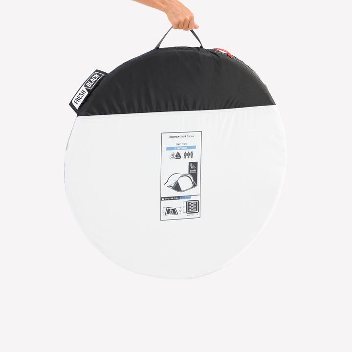 Produktbild Quechua 2 Seconds Fresh And Black 3p (Wurfzelt, 4.90 kg, 3 Personen)