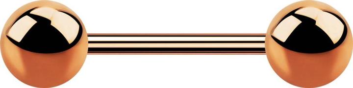 Star Piercing Micro Barbell rosegold mit zwei Kugeln (Chirurgenstahl 316L)