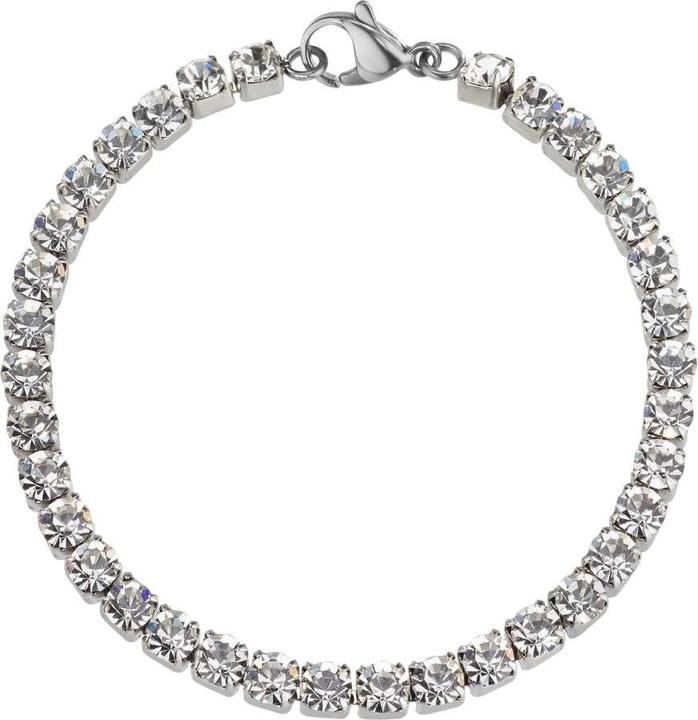 Bijouteria Armband (16.50 cm, Edelstahl, Kristall)
