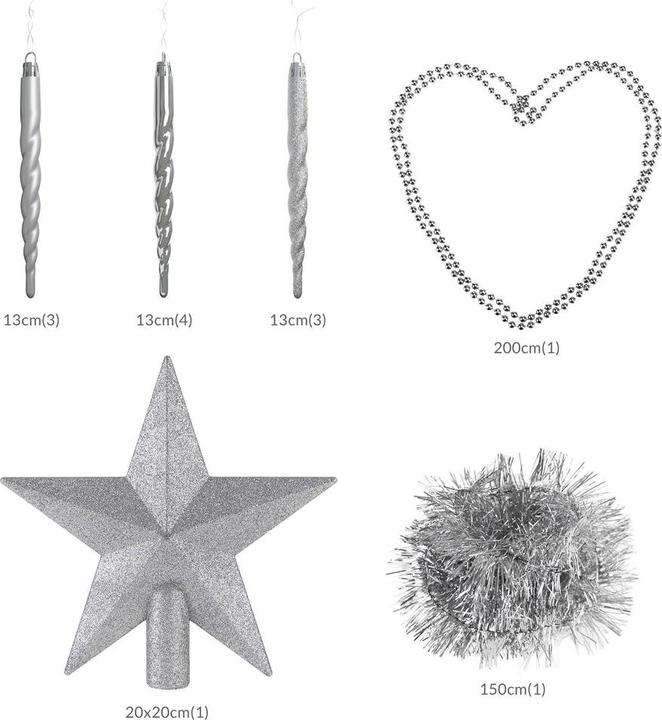 Produktbild Deuba Christbaumschmuck (77 -teilig)