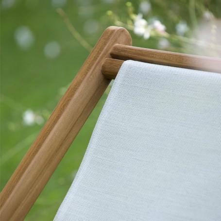 Produktbild Les Jardins Liegestuhl MARINA aus Teakholz und naturfarbenem Batyline-Gewebe CTTR621+TB00621 (105 cm)