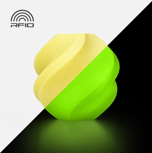 Immagine prodotto Bambu Lab PLA Glow - Giallo - 1,75 mm (PLA, 1.75 mm, Giallo)