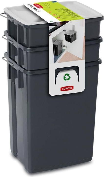 Image du produit Curver Bioboxrefuse Bin Set 3pcs Anthracite (6 l)