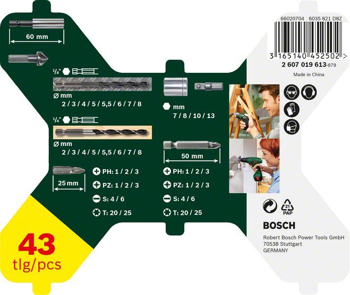 Produktbild Bosch Zubehör Sechskantbohrer X-Line-Set, 43 teilig (6 mm, 7 mm, 8 mm, 2 mm, 3 mm, 4 mm, 5 mm, 5.5 mm)