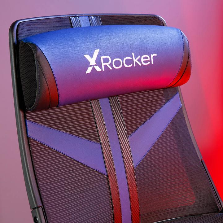 Produktbild X Rocker Chaise de jeu compacte Helix Bleu