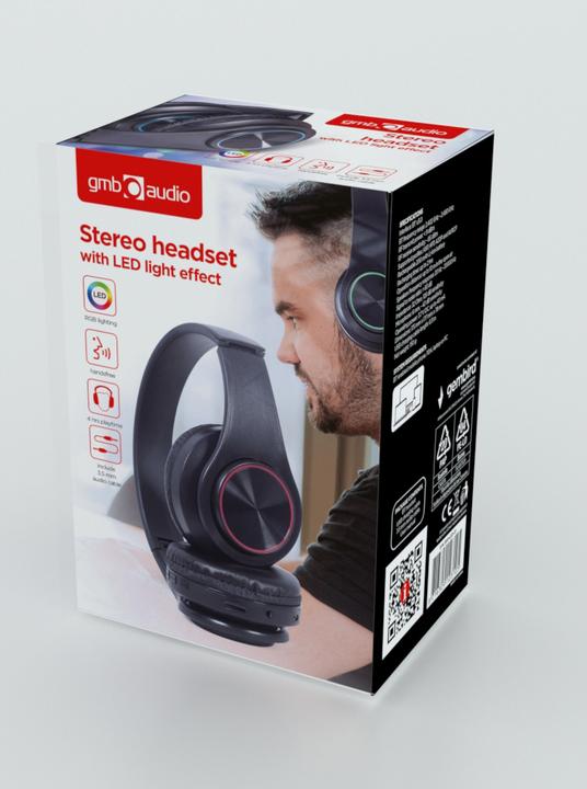 Productafbeelding Gembird BHP-LED-01 (Geen ruisonderdrukking, 4 h, Draadloze, Bedraad)