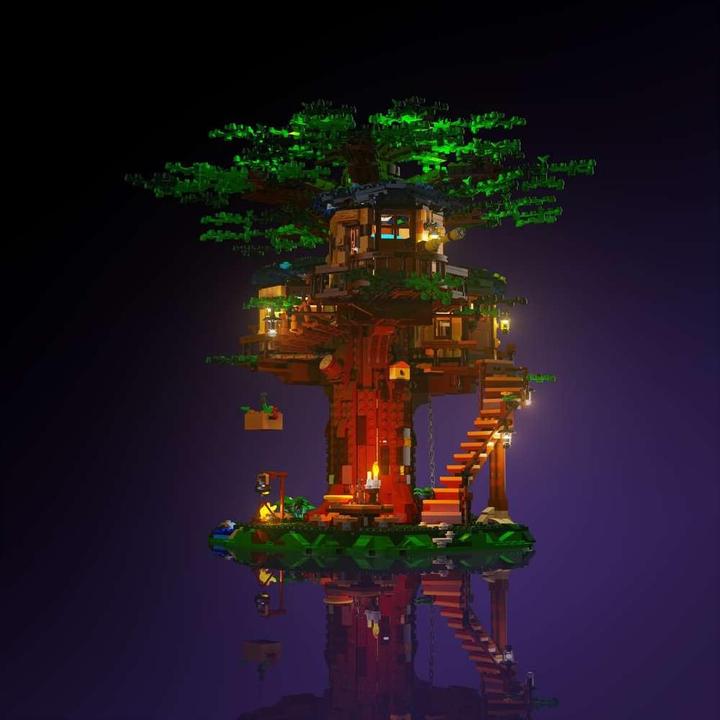 Actual product image Light my bricks LMB 2.0 LEGO® 21318# Tree Hous Light Kit