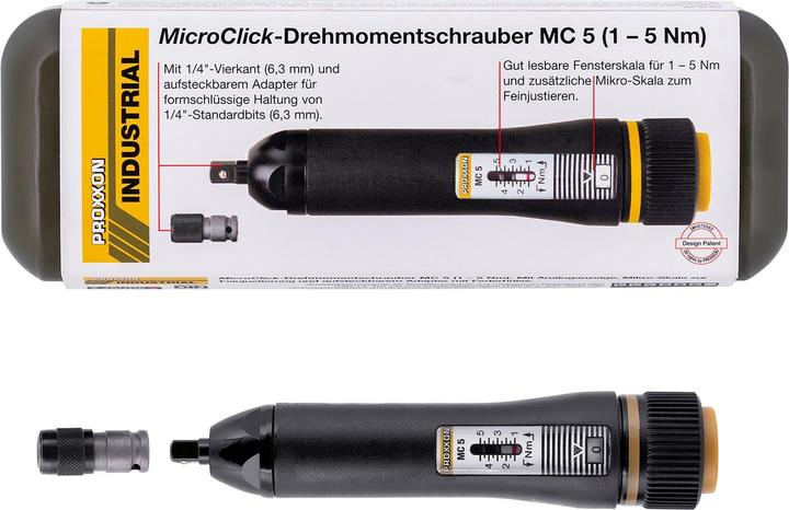 Proxxon Drehmoment-Schrauben (1/4", 1 Nm, 5 Nm)