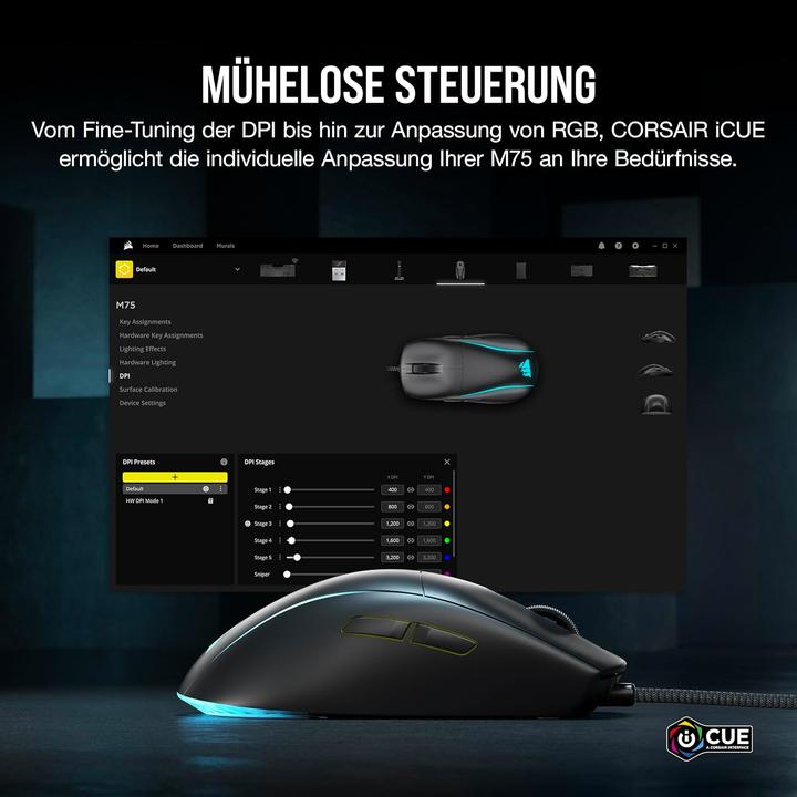 Immagine prodotto Corsair M75 (Cablato)