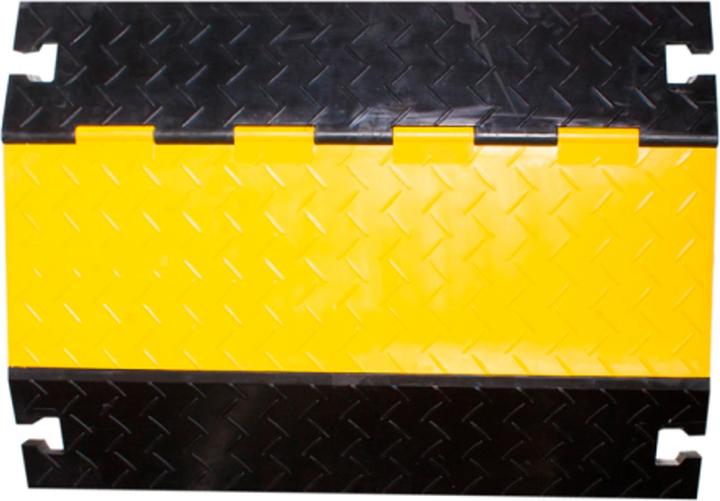 Image du produit Walther Werke WAL 39870045 Pont de câble 4K droit en caoutchouc plein, noir/jaune LxlxH : 910 x 590 x 75 (Pont de câbles, 91 cm)