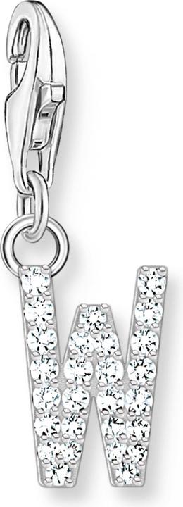 Immagine prodotto Thomas Sabo Ciondolo Charm Lettera W con pietre bianche Argento (Argento 925)