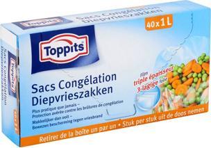 Produktbild Toppits Gefrierbeutel 1 Liter 40 Stück (40 x)