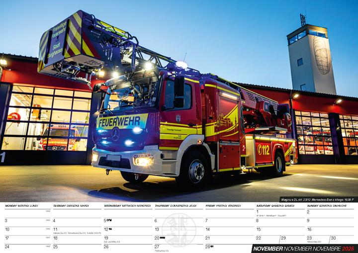 Produktbild Feuerwehr Kalender 2025 (Harter Einband, Deutsch)