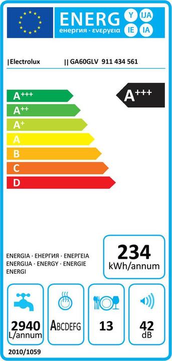 Etichetta energetica Electrolux GA60GLV
