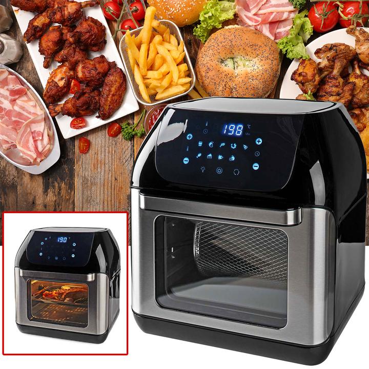Produktbild Nedis Heissluft Friteuse 12 l Timer: 60 min Digital Schwarz (EU-Stecker)
