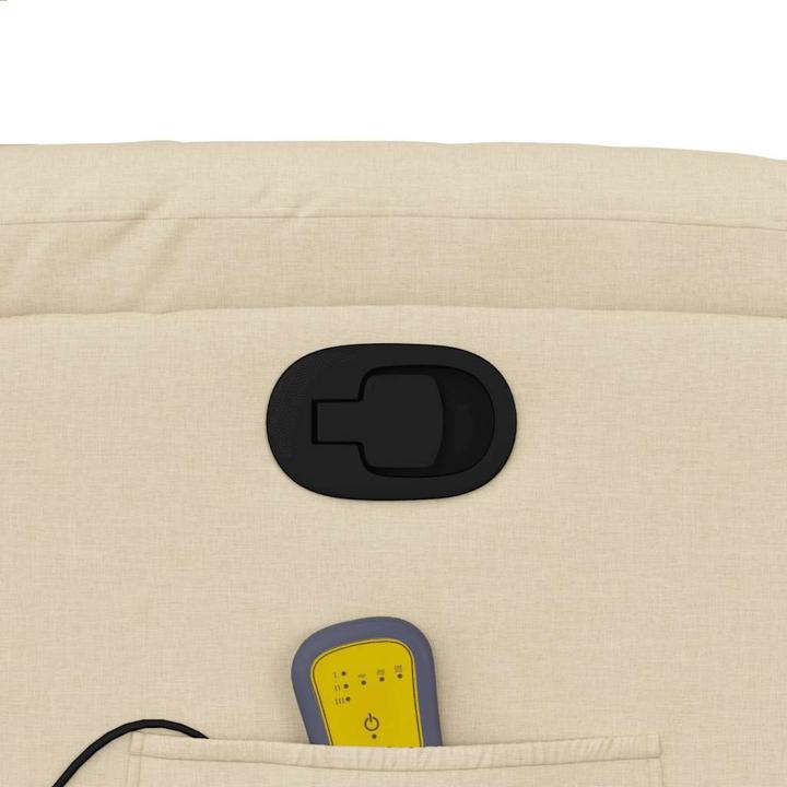 Immagine prodotto VidaXL Poltrona massaggiante in tessuto color crema,Colore: Crema,Materiale: Tessuto (100