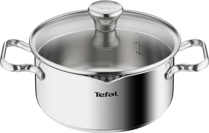 Tefal Duetto Kochtopf (20 cm, Kochtopf, Edelstahl)