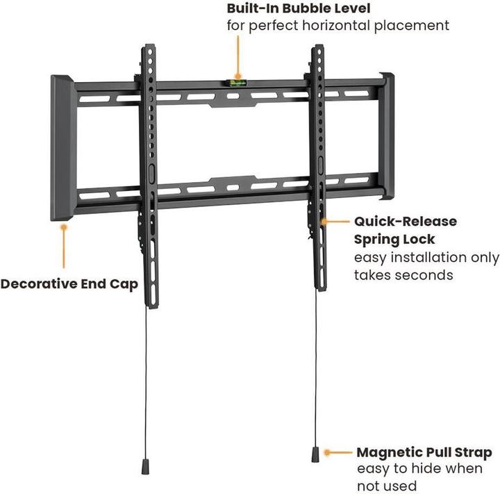 Actual product image Value TV wall bracket, 27 mm wall distance (Wall, 80", 75 kg)