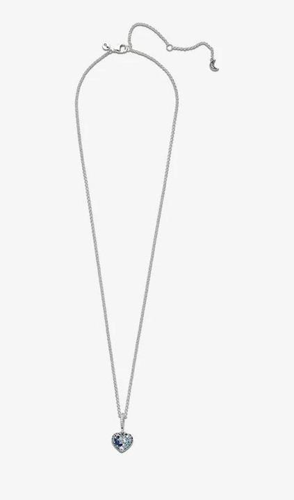 Immagine prodotto Pandora scintillante luna blu e collana a cuore di stelle (Argento 925, Pietra, 50 cm)