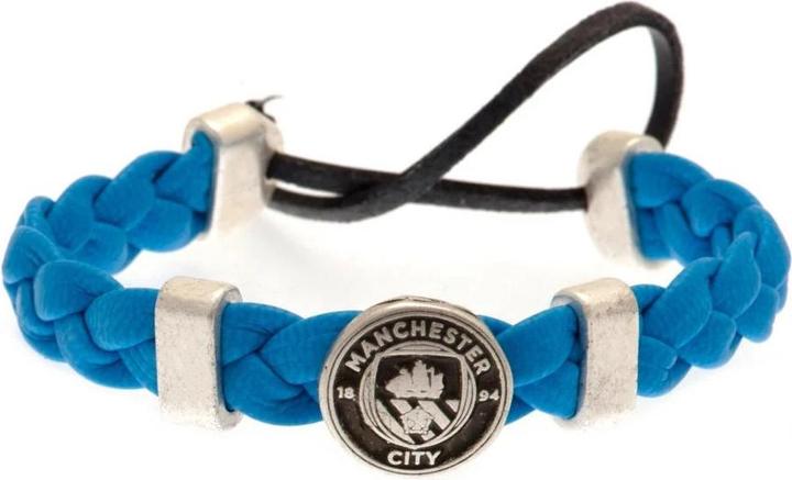 Manchester City FC Zum Hineinschlüpfen Armband PU (16 cm, 100% synthetisches Material)