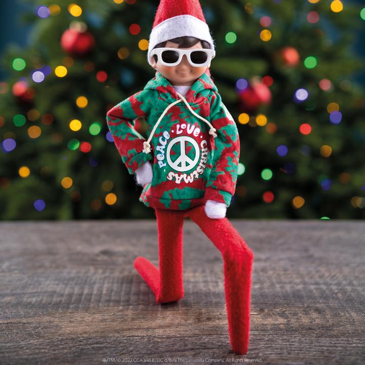 Produktbild Elf on the Shelf Elf Outfit - Love & Peace Hoodie