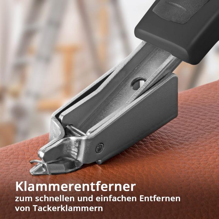 Produktbild Stahlwerk Handtacker Set mit Tacker Klammerentferner + 1500 Klammern und Nägel