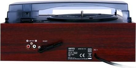 Produktbild Camry CR 1113 Audio-Plattenspieler mit Riemenantrieb, Cappuccino, Chrom, Holz (Halbautomatisch)
