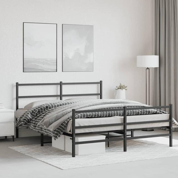 Produktbild VidaXL Bettgestell mit Kopf- und Fussteil (150 x 200 cm)